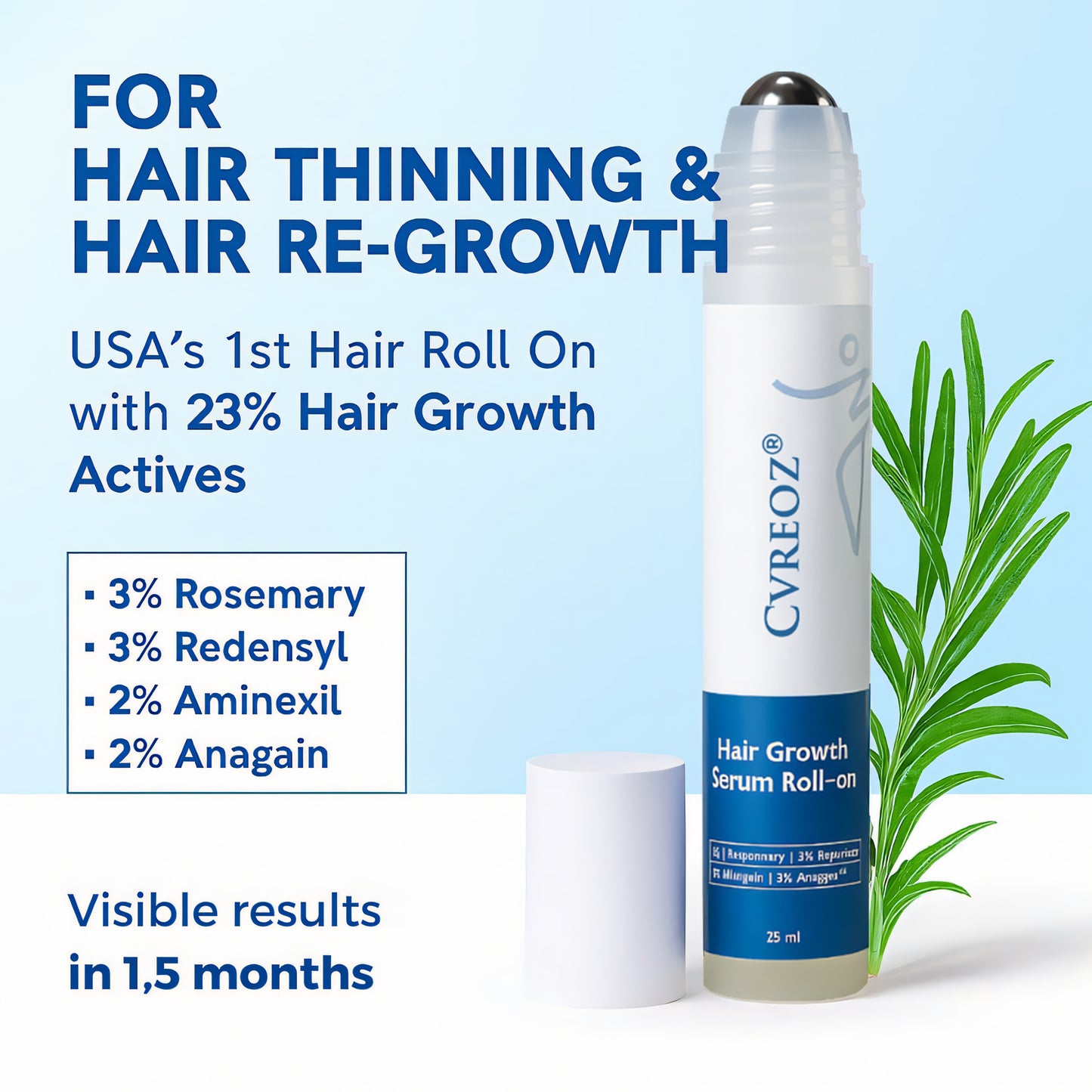 ⏰HOT DEAL: 60% OFF🔥 Cvreoz® Hair Growth Serum Roll-on
