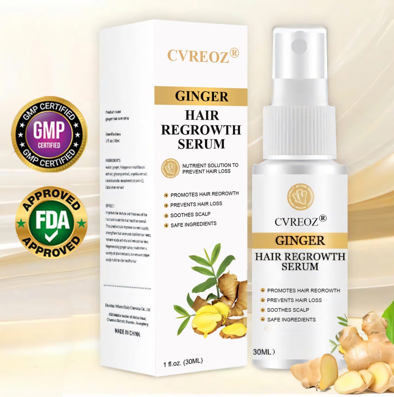 Cvreoz® Ginger Hair Regrowth Serum🔥HOT SALES 60%🔥
