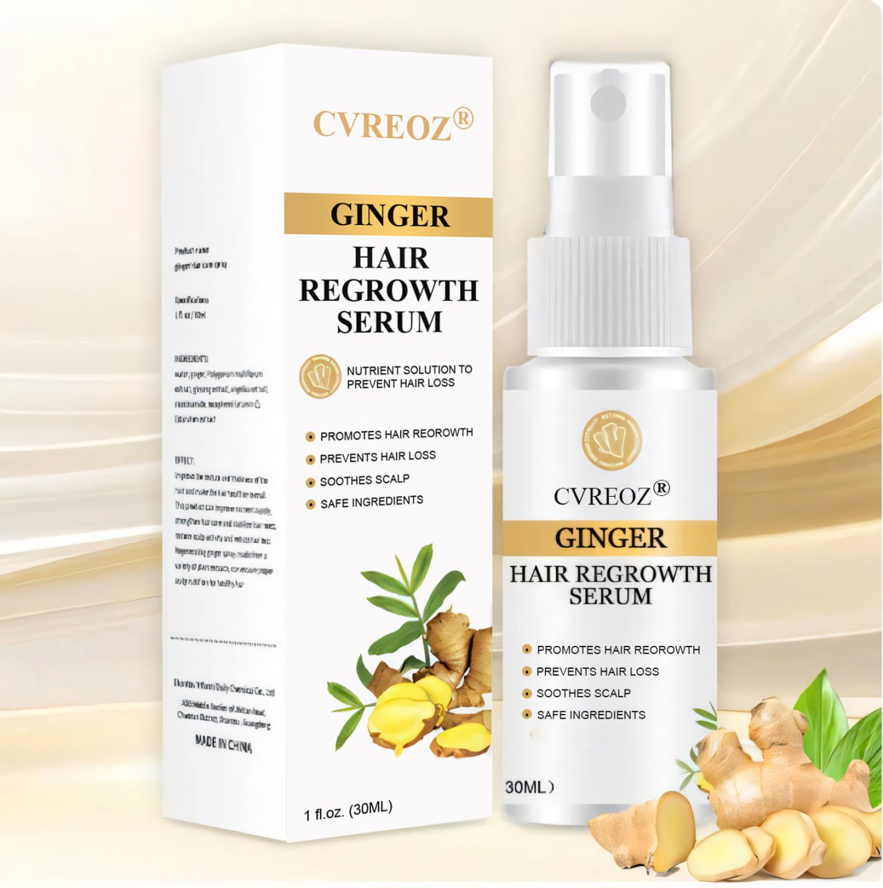 Cvreoz® Ginger Hair Regrowth Serum🔥HOT SALES 60%🔥