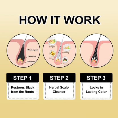 Cvreoz® 3-in-1 Black Hair Dye Shampoo
