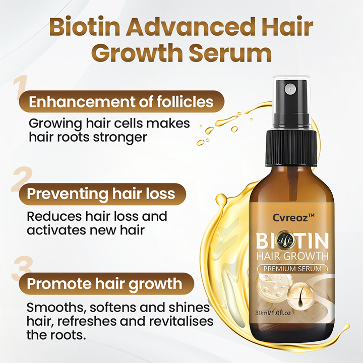 CVREOZ™ Biotin Hair Growth Premium Serum 🔥 Last Day Sale Off 80%🔥